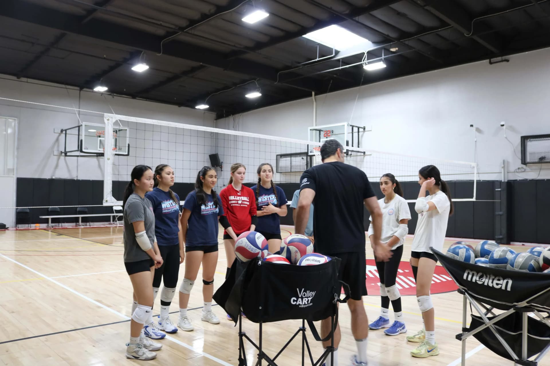 OCVA holiday camp athletes in training session