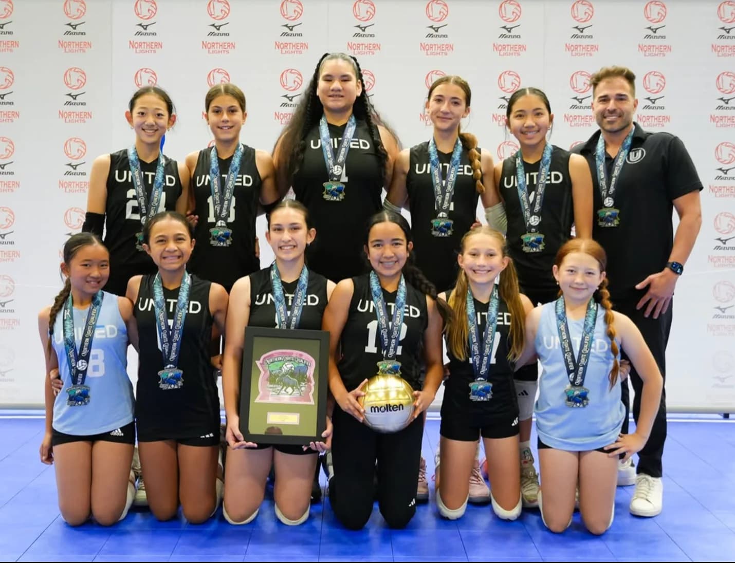 United OC championship team photo with Northern tournament medals