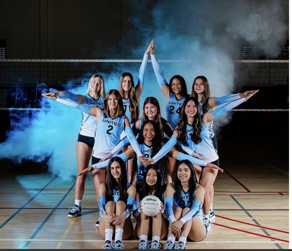 United OC club team portrait on court